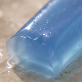 Close-up of the sealed end of a Recover jelly stick